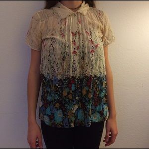 Burning Torch floral blouse