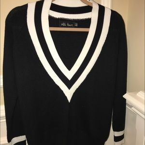 WILDE HEART VARSITY BLACK SWEATER
