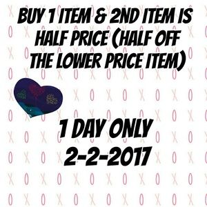 BUY 1 ITEM AT ASKING PRICE & THE 2ND IS HALF