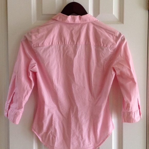 Pretty pink 4 button down shirt w/collar - Picture 2 of 2