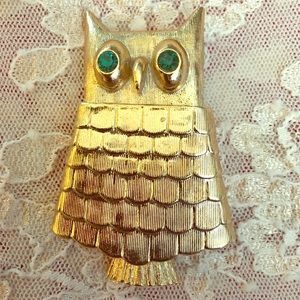 Owl Locket Brooch