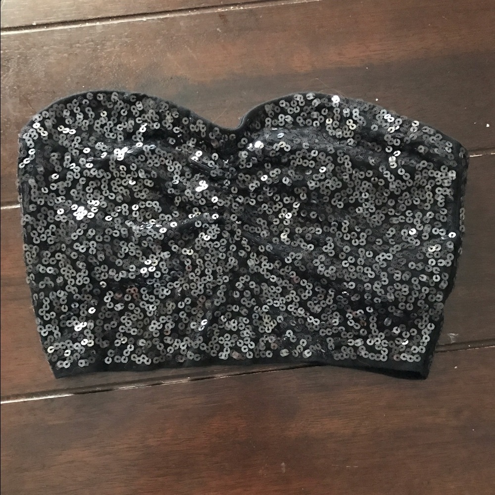 Price drop! Express Sexy Stretch Sequin Bandeau
