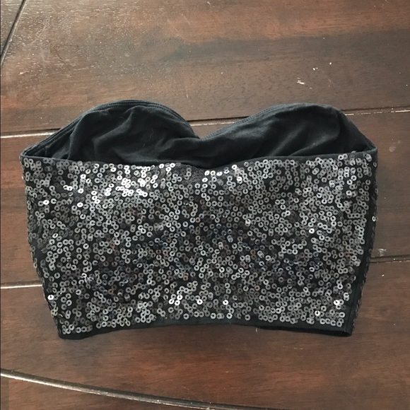 Price drop! Express Sexy Stretch Sequin Bandeau - Picture 2 of 4