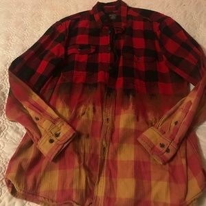 Women's button down bleach large