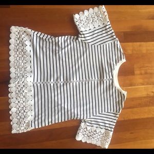 Topshop stripe shirt with detailing