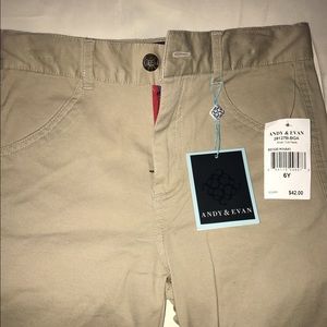 NWT Andy & Evan kids  khaki twill pants size 6y