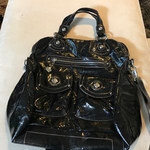 Black Patent Satchel from Paris