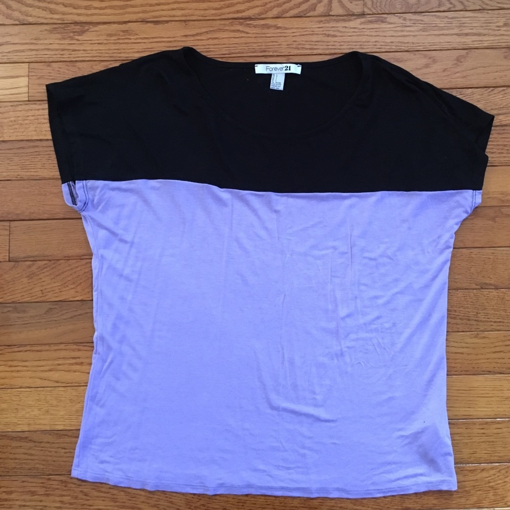Purple and black tee