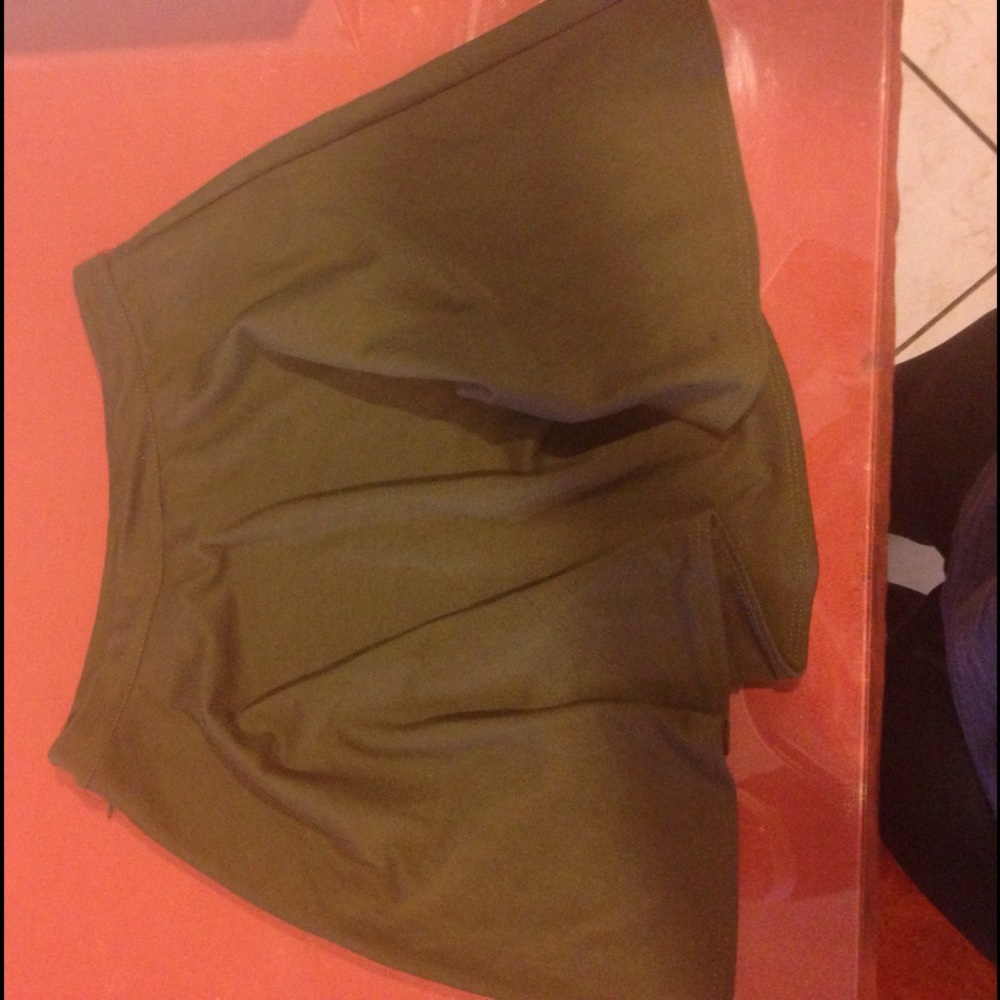 Forest green skater skirt