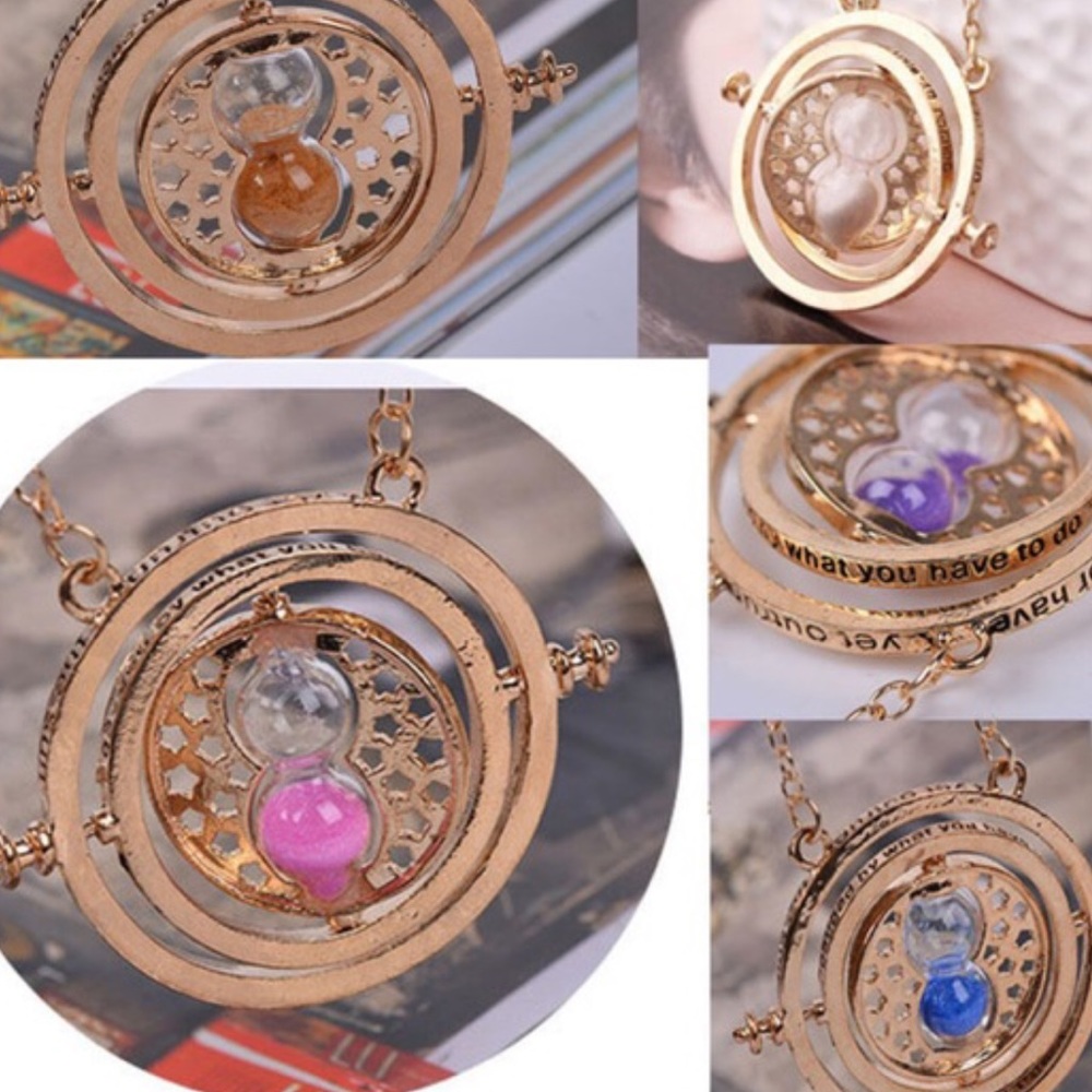 Rotating Time Turner Necklace - Picture 3 of 8