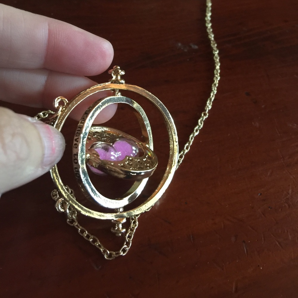 Rotating Time Turner Necklace - Picture 6 of 8