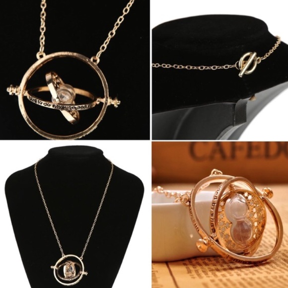 Rotating Time Turner Necklace - Picture 2 of 8