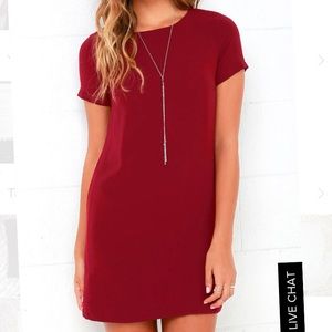 brand new red wine t shirt dress