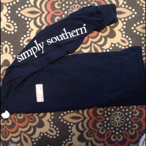 Simply Southern Navy long sleeved t-shirt.