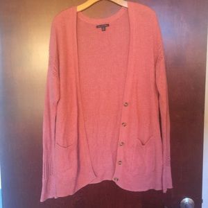 Pink button up cardigan