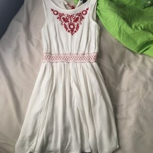 Cute white and red summer dress