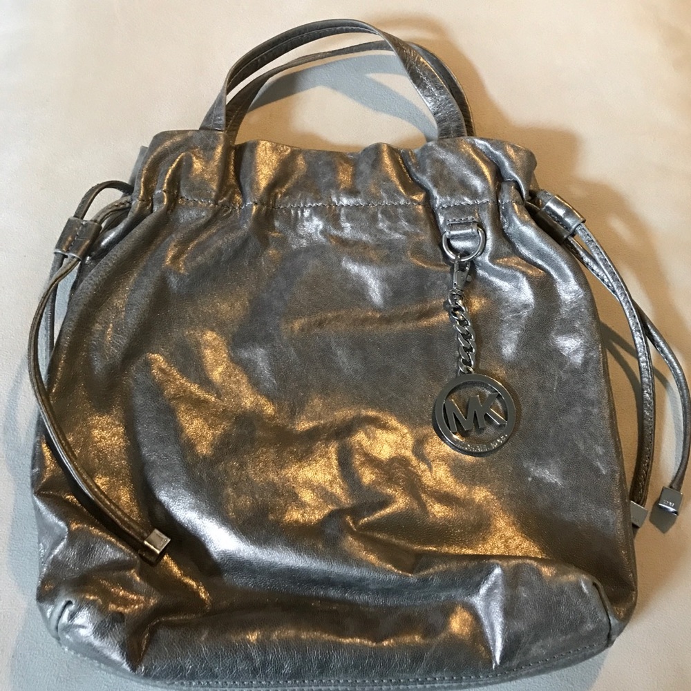 Silver Michael Kors Satchel