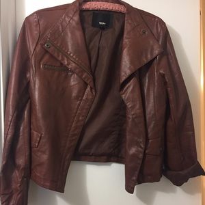 Brown leather jacket