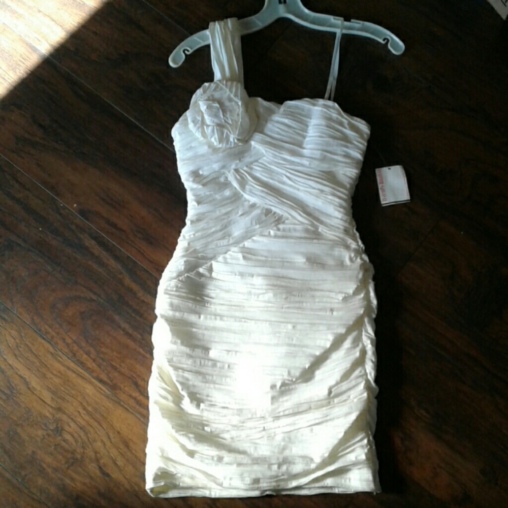 David's Bridal Ivory formal dress