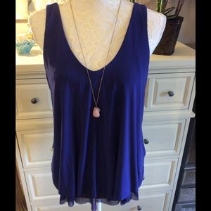 Deep purple Double Layer Express Top