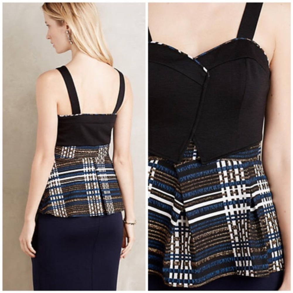 Anthropologie. Deletta medium peplum top