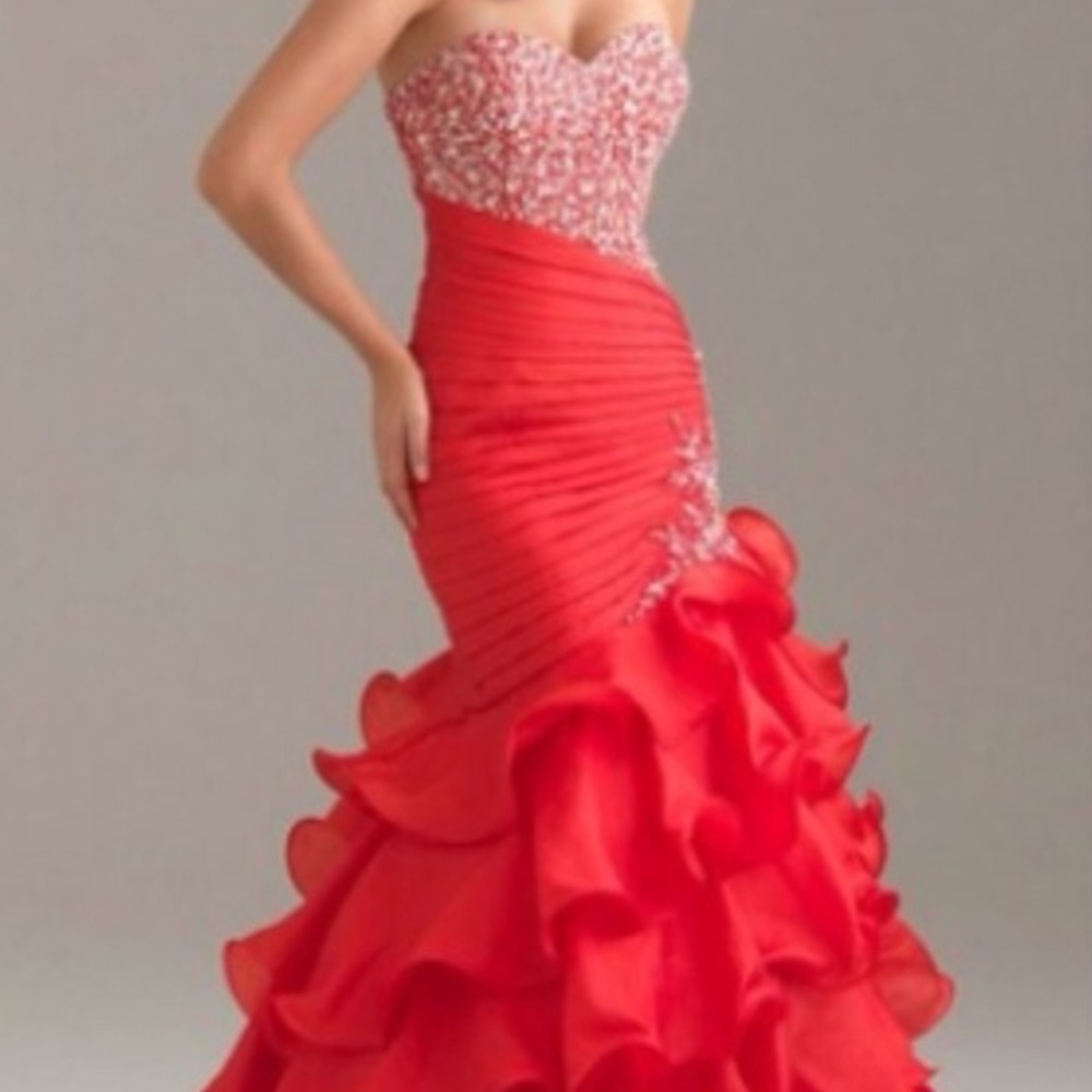 Red Mermaid Style Dress