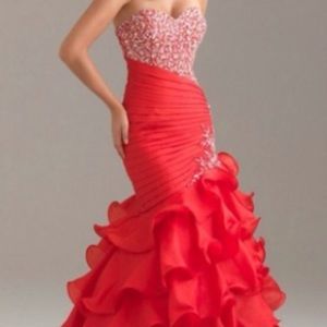 Red Mermaid Style Dress