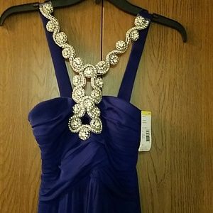 Navy Blue Ruched Bust Dress Never Worn