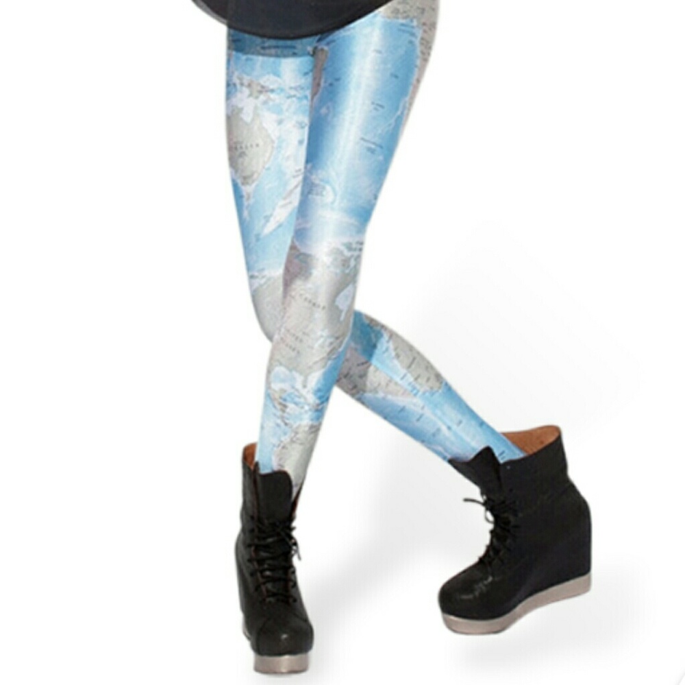 Black Milk World Map Leggings