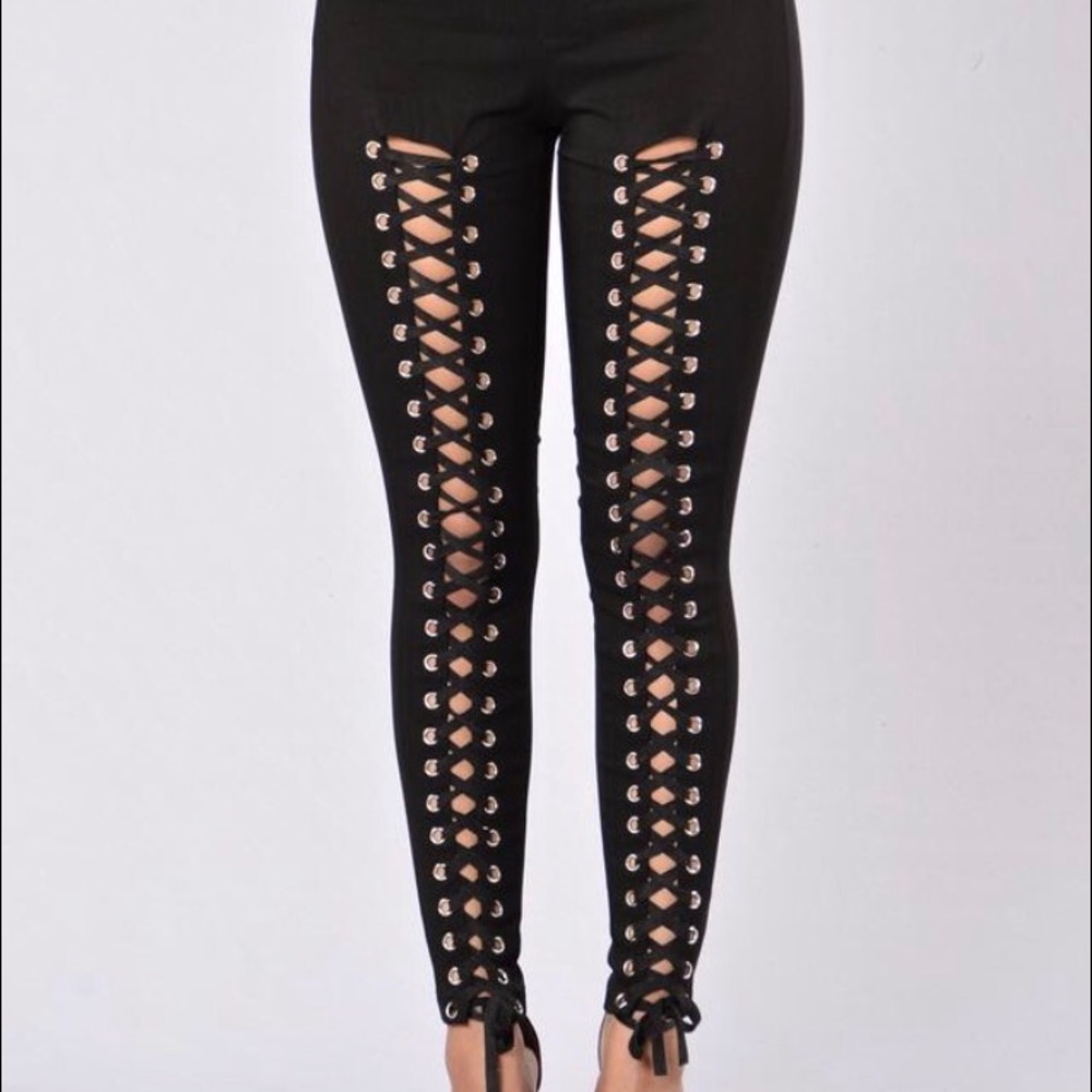 Lace up pant