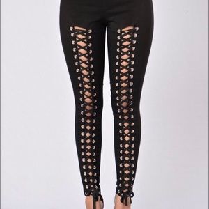 Lace up pant