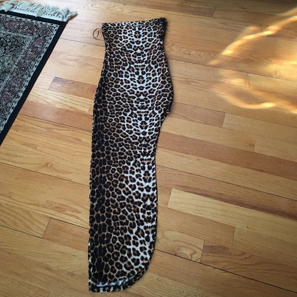 Guess Dresses & Skirts - SALE! Guess Tube Top Leopard asymmetrical Maxi