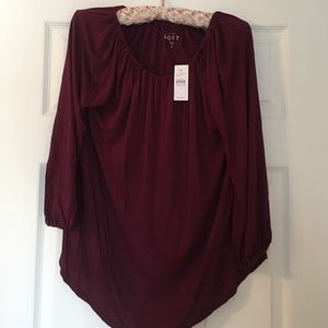 Loft wine colored blouse