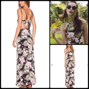 NWT For Love and Lemons Palm Tie Back Maxi Dress