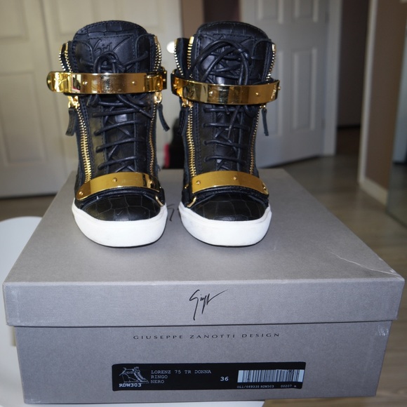 ‼️SOLD‼️ Giuseppe zanotti high top wedge sneaker - Picture 2 of 8