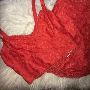 Hollister shorts and crop top set