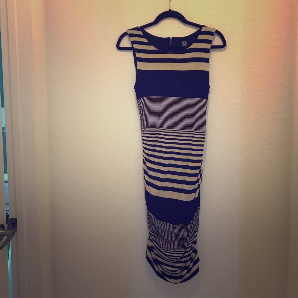 Striped midi dress