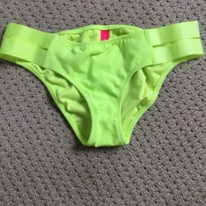 Victoria's Secret neon yellow bikini bottom