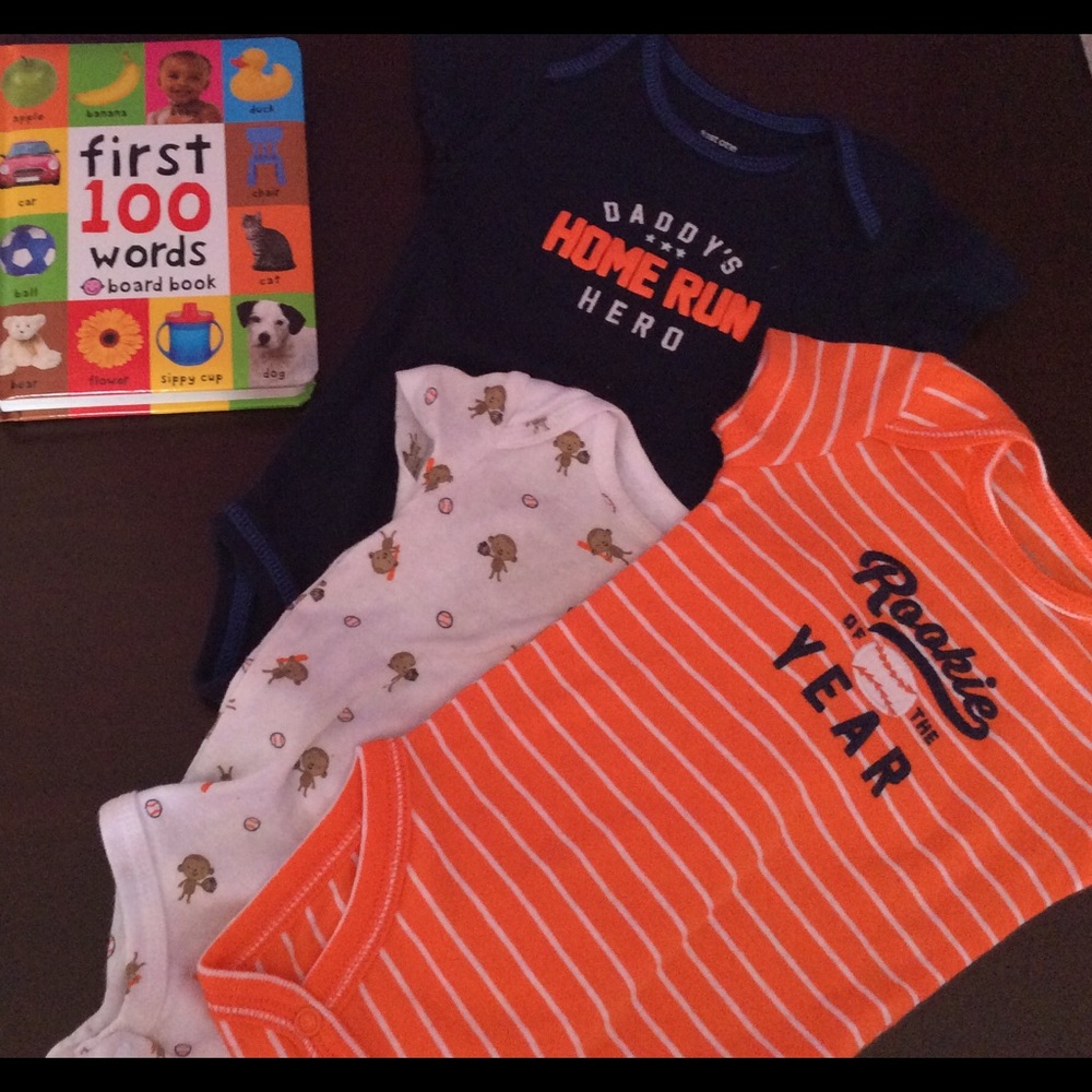 3 CARTERS baby baseball onesies⚾️