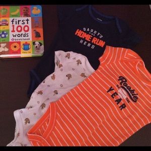 3 CARTERS baby baseball onesies⚾️
