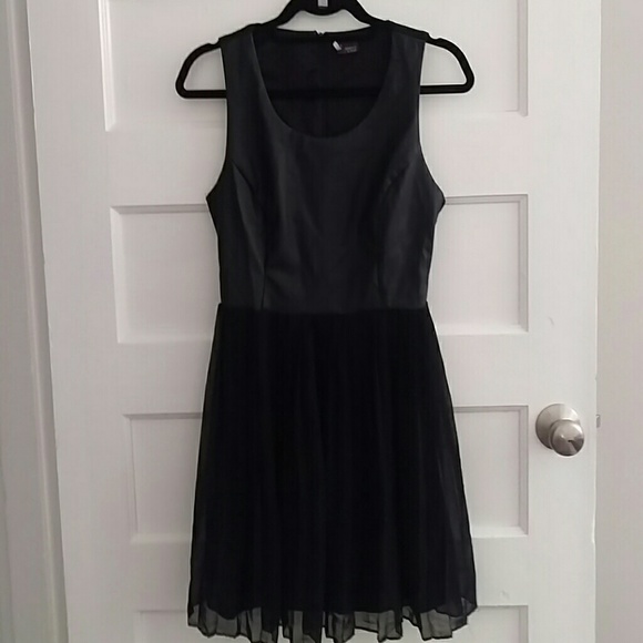 Urban Outfitters Dresses & Skirts - Black leather/chiffon dress