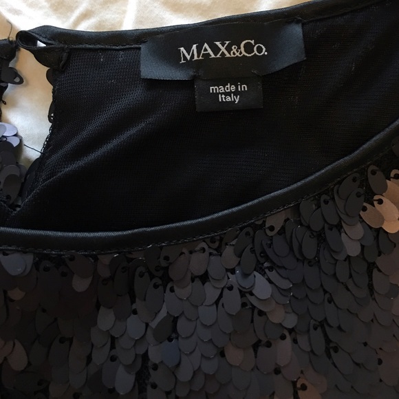 New, Gorgeous Max&Co charcoal sequins top, size 4 - Picture 2 of 4