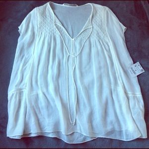 Zara Trafaluc White Blouse