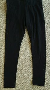 Rhinestone studed black leggings