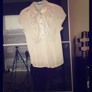 Marciano white with satin short dress shirt