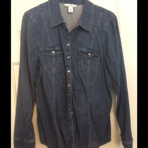 White House Black Market denim shirt