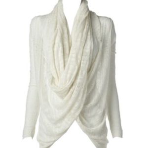 Alice + Olivia Tunic Top Wrap Base Shirt. White