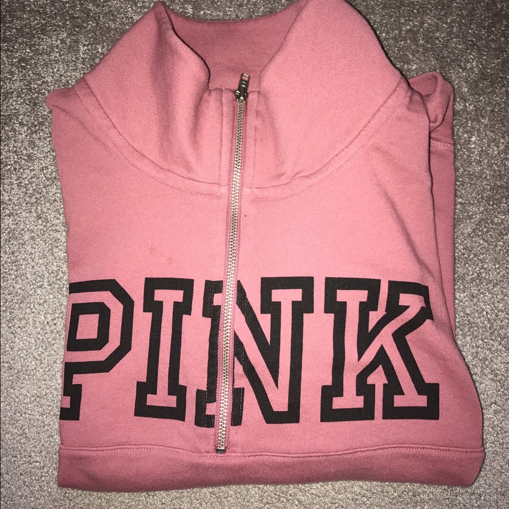 PINK VS Quarter ZIP NWOT