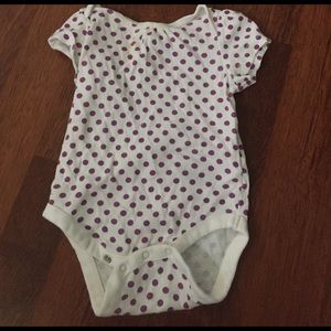 Body Suit With Purple Dots From Baby Gap