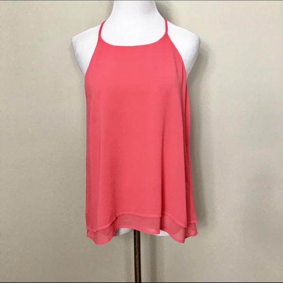 NWOT botique coral cage back top - Picture 1 of 7